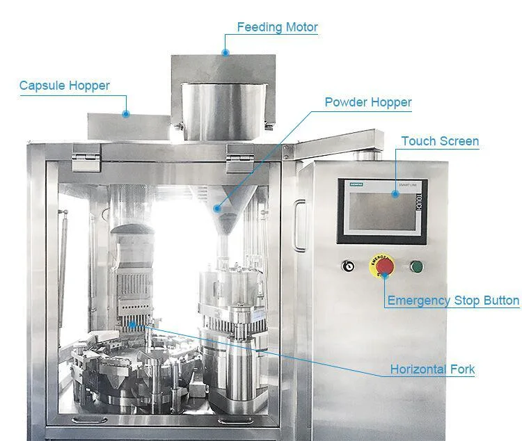 Njp Series High Speed Pharmaceutical Powder Pellets Hard Gelatin Lab Factory Machinery Automatic Coffee Capsule Filling Sealing Machine
