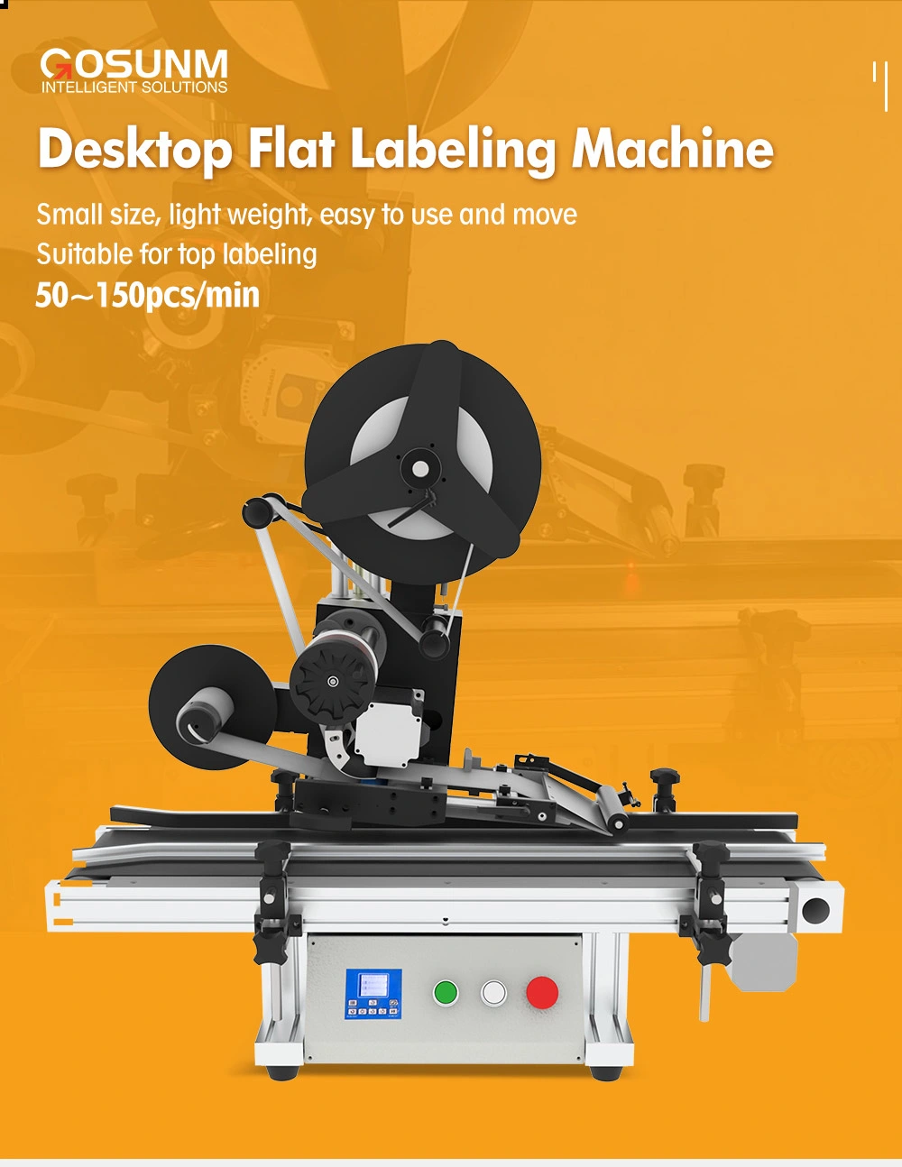 Gosunm L 1100*W 700*H 1000 mm 70kgs Automatic Labeling Machine